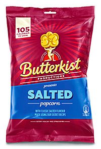 Butterkist has tweaked its packaging to flag up the calorie content of each pack.