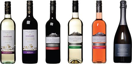 The growing wine range of Cellar Vino – including Versare, Italian wines, Las Montanas Chilean wines, and Di Maria Prosecco, represented by Brand Associates.