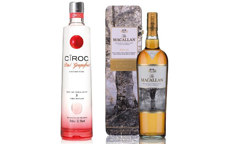 Diageo has a new premium vodka in its Ciroc range, Ciroc Pink Grapefruit, and The Macallan has a gift tin that celebrates the influence of wood on fine whisky.