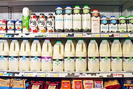 At one time, the milk in the Best-one Store and Post Office in Cardross was on the bottom two shelves of the chiller at the back of the store. Now it’s on the top right shelves and can’t be missed.