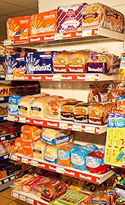 Bread is one of the first things shoppers see on entering the store. Set on six one-metre shelves facing the door, it was moved to the front of the shop during the last refit in 2012 and the re-location resulted in a 300% increase in sales. Owner Wendy Morrell worked with Bestway business development executive David Bateman to analyse what was selling well and make the most of the space in the shop. 