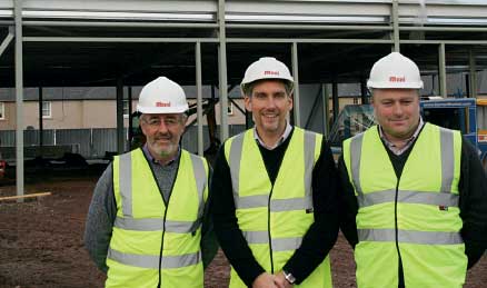 Colin Smith, centre, managing director of Lothian Stores, with fellow directors Graham Benson, left,  and David Sands, right, on site at the Pinkie project near Musselburgh.
