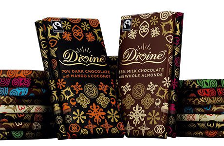 Divine recently added flavours to its range of Fairtrade chocolate bars. Elizabeth Shaw also launched new tablet bars, including the dark chocolate with blackberry and ginger product, pictured left.