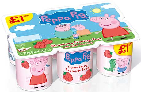 Yoplait quotes SIG research covering the year to December 2013 and says it has more than 57% of UK kids chilled yogurts and desserts sales and 65% in the convenience channel. Its best-performing lines are Wildlife Choobs £1 PMP, Peppa Pig £1 PMP and Petits Filous Strawberry & Raspberry. PMPs are available all year.