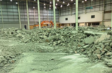 Work in progress to extend the Bestway Batleys Wholesale depot on the site of the old Sher Bros depot in Glasgow city centre.
