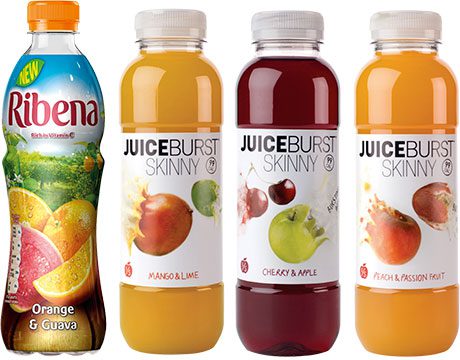 Ribena’s Orange & Guava RTD is the company’s response to the popularity of drinks that combine orange with another flavour. Juiceburst has a new range, Juiceburst Skinny, sweetened with stevia, that comes in at under 100 calories per bottle. Made with 80% fruit, it counts as one of five a day.