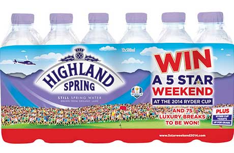 200,000 entries for Highland Spring’s Ryder Cup competition.