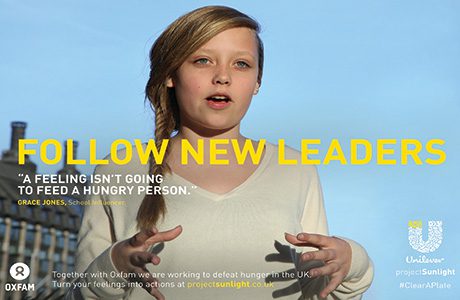 Grace, 15, from Croydon, is the face of the ad.