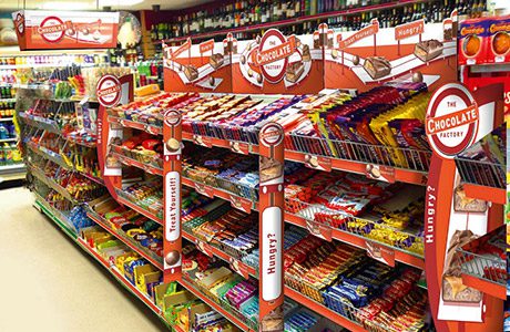 Point of sale materials prompt purchases says Mars Chocolate. More than a third of confectionery impulse purchases are made after shoppers see a brand’s presence in store and half of confectionery shoppers are influenced at the fixture.