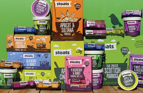 The Stoats porridge range includes both instant pots and oat bars in several flavours, all aimed at consumers seeking healthy options while on the move.