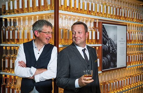 Johnnie Walker master blender Jim Beveridge and global brand ambassador Tom Jones. Diageo says it wants to build brands with purpose and that the new Johnnie Walker marketing campaign is a strong idea brought to life.
