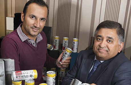 Athif Sarwar, left, and Nish Hamid, right, launching Dynamite in 2013.