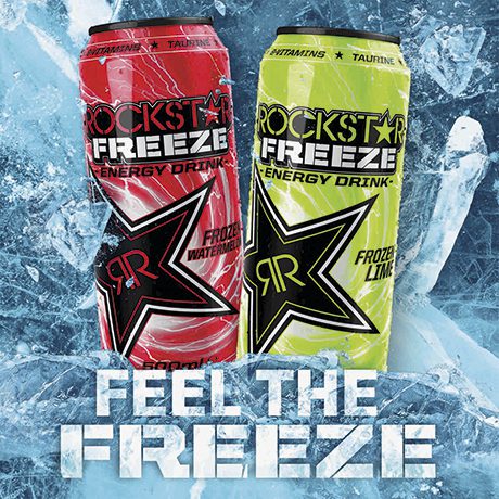Freeze is the latest product in the Rockstar range, which now offers 12 flavours in 355ml and 500ml cans.