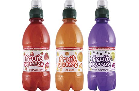 The Fruit Squeeze range of soft drinks from CBL Drinks. The firm has reformulated all of the drinks and taken sugar out.