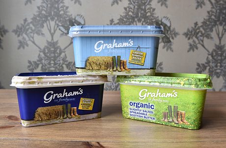 The developing Graham’s spreadable butter range. The firm is also working on the development of Graham’s Gold Top Spreadable Butter.