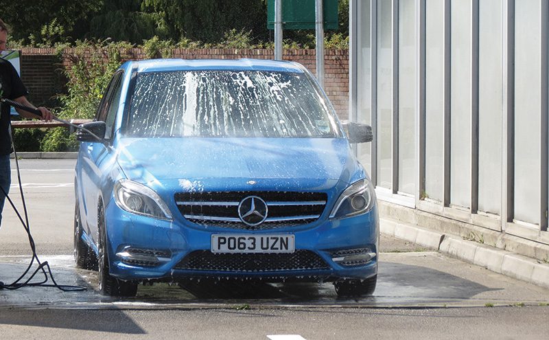 sh car wash in York UK filling station cropped