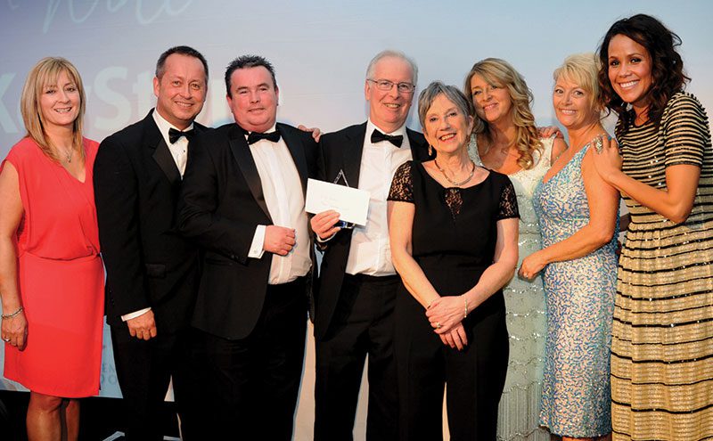 Best Symbol Group, sponsored by Cott, pictured above, left to right: Julie Kelly, Cott; Dale Gregory, head of wholesale and out of home, Cott; Robert Paton, business development manager for KeyStore, JW Filshill; Ian McDonald, sales and marketing director, JW Filshill; Kate Salmon, executive director, Scottish Wholesale Association; Annmarie Johnston, KeyStore account manager; Lorraine MacPherson, KeyStore account manager; and awards host Jean Johansson.
