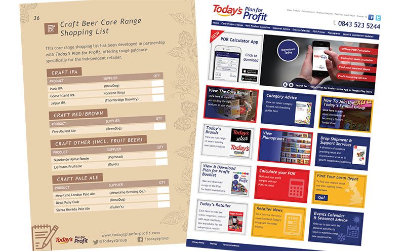 Craft beer core shopping lists form part of the Today’s Group’s new Craft Beer Guide, one of the latest elements of its Plan for Profit  online retailer advice programme. Find out more at www.todaysplanforprofit.com 