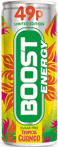 The Boost limited-edition Tropical Guango can will be available through the summer.