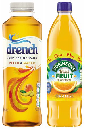Drench has been relaunched for the adult market and Robinsons has added a price-marked pack.