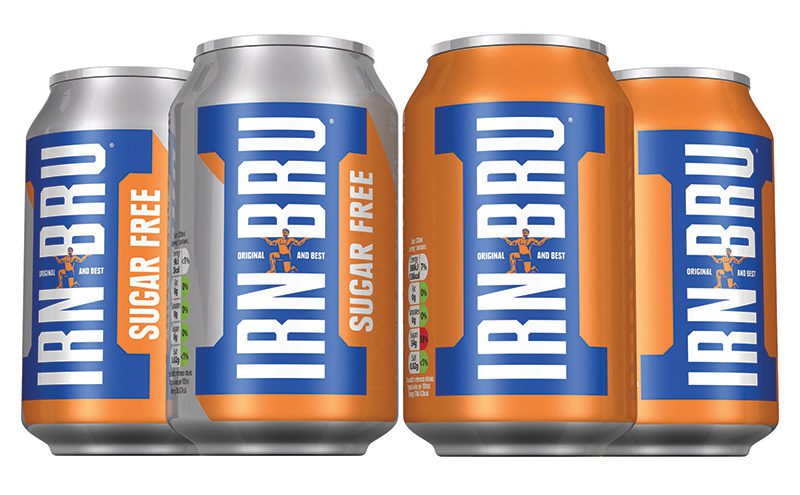 AG Barr recently unveiled new pack designs for Irn-Bru and Irn-Bru Sugar Free.