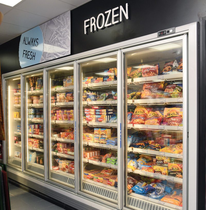 Costcutter Kelty is a new store which has invested heavily in frozen food cabinets.