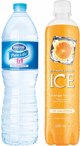 Nestlé Pure Life is now available in 1.5-litre size as a single. Sparkling Ice flavoured water, now in the UK.