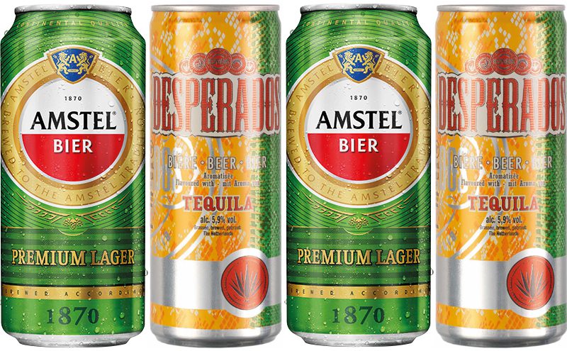 Amstel cans and bottles have been given a new look as it attempts to increase sales in c-stores and Desperados is also available in new packs.