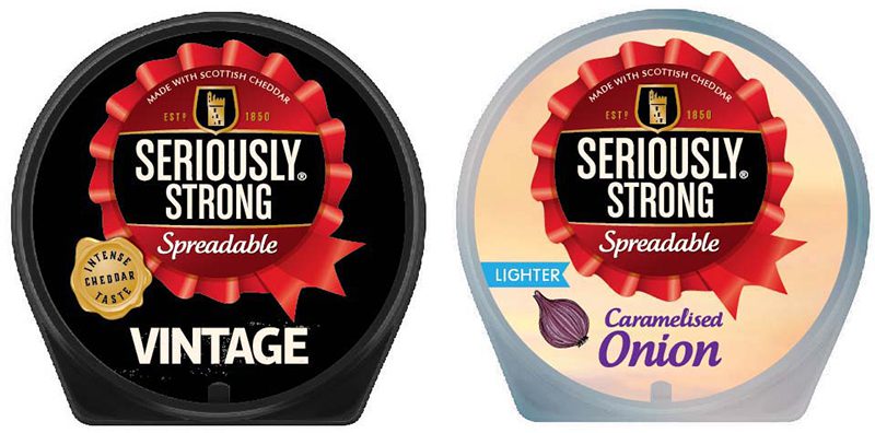 Seriously Strong has added Vintage and Caramelised Onion flavours to its range of spreadable cheddars.