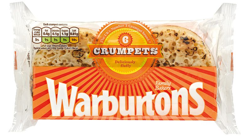 Six-packs have helped Warburtons crumpets take 29.6% of the traditional breakfast baked goods market, the firm says.