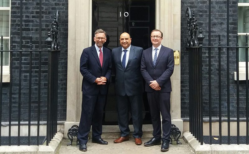 Undersecretary of State for Scotland Lord Andrew Dunlop, SGF chief executive Pete Cheema, and SGF head of policy and public affairs John Lee meet last month.