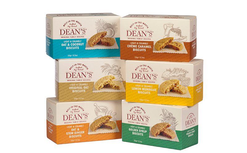 New Deans packs highlight the term “melt in the mouth” and emphasise that the company’s biscuits are baked by hand.