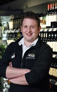 Store manager Daniel Brown, above, brings a wealth of experience to Giacopazzi’s, having previously worked with the Co-op and Scotmid. The site of the new store, left, previously housed Kinross’s health centre.