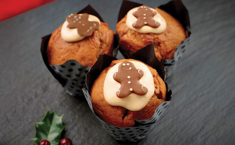 Gingerbread muffins, one of several sweet and savoury festive lines from Country Choice.